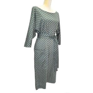 Vintage Souleiado Charles Demery Size Medium Green Paisley Dress Cotton vtg EUC